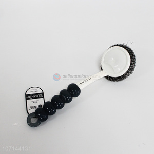 High quality kitchen supplies metal wire pot brush with long handle