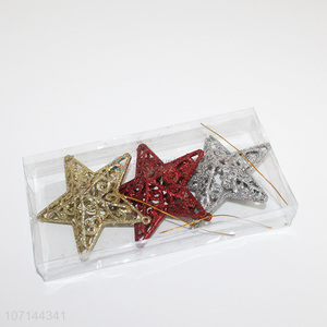 Wholesale Xmas Tree Ornament 3PCS Craft Stars Christmas Pendant