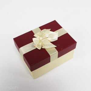 Factory price deluxe luxury paper gift box with ribbon bow