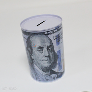 Good quality custom logo printed iron money box tin money box