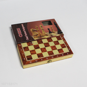 Factory sell wooden chess games set Folding chess board