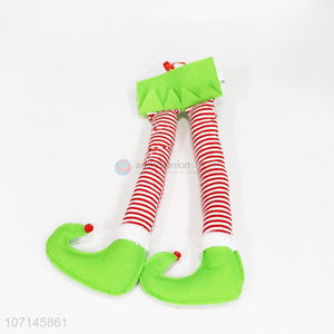 Factory sell Christmas striped elf leg personalised Christmas decoration