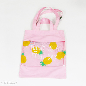 Fashionable design canvas women handbag tote bag ladies shopping bag