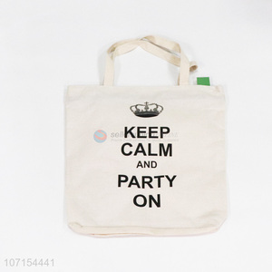 Best selling fashion letters printed cotton handbag tote bag shopping bag