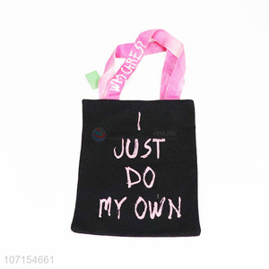 Hot selling chic women canvas handbag ladies tote bag