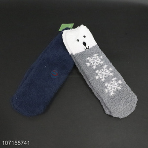 Customized ladies cosy fuzzy tube socks women winter warm sleeping socks