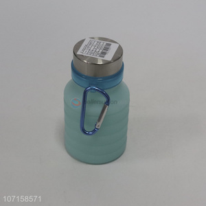 New design popular outdoor travel folding food grade silicone water bottle