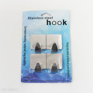 Wholesale 4PC Metal Self Adhesive Coat Hooks Sticky Wall Hooks for Home