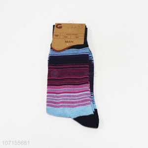 Good quality colorful men crew socks mid-calf length sock men knitting socks