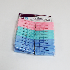 Top Selling 20PCS Colored Plastic Clothespins Durable Clothes Pegs
