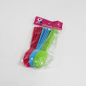 Good Price 12 Pieces Colorful Plastic Spoon Set