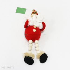 Hot sale Christmas tree ornaments fabric Santa Claus with long legs
