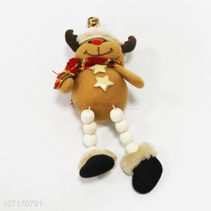 Wholesale cheap Christmas tree ornaments fabric Christmas reindeer with long legs