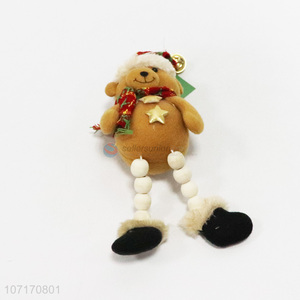 Factory supply Christmas tree decoration hanging Christmas bear with long legs