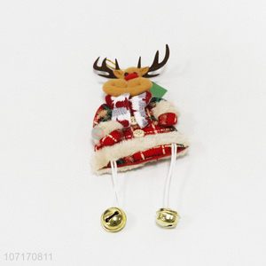 China supplier Christmas tree ornaments fabric Christmas reindeer with bells