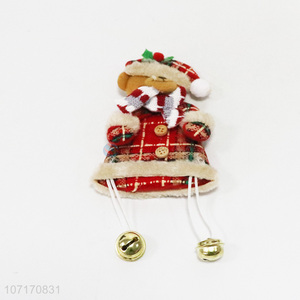 Latest arrival Christmas tree ornaments fabric Christmas bear with bells