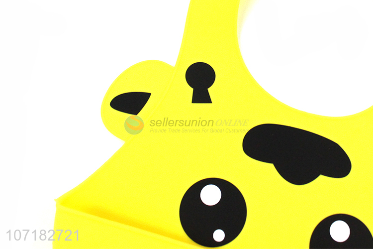 Custom Soft Waterproof Silicone Baby Bib With Food Catcher