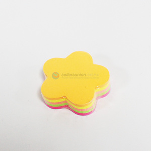 Low price 200 pieces flower shape paper sticky notes memo pads