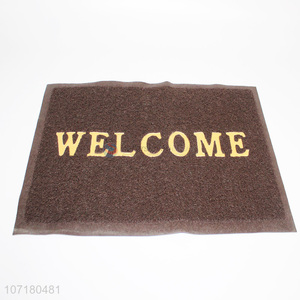 Hot selling rectangle pvc door mat entryway front foor welcome mats