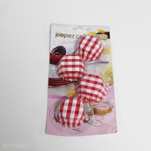 Fashion design <em>disposable</em> 100 pieces checks printed cupcake paper <em>cups</em>