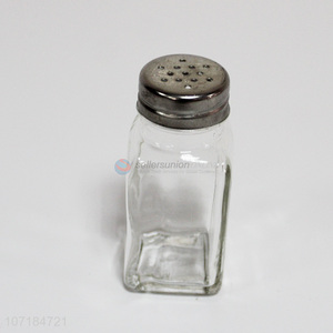 Hot selling kitchen supplies clear glass salt and pepper bottle glass condiment bottle