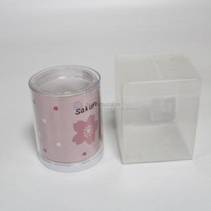 China supplier flower printed plastic pen holder pen container for students