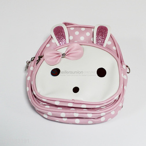Wholesale cute rabbit design pu leather children backpack kids school bag
