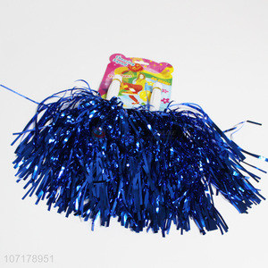 Cheap and good quality 2pc cheerleading colorful tinsel pom poms