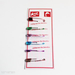 Good Quality 6 Pieces Colorful Safety Pin Set