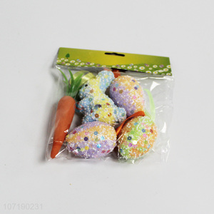 Customized 5pcs creative decorative hanging easter eggs toys