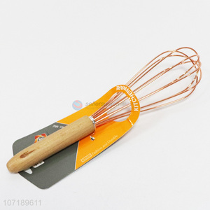 Wholesale Price Household Whisk Egg Beater with Wooden Handle