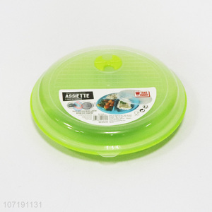 Good quality eco-friendly 3 compartments round take-away food packing plate