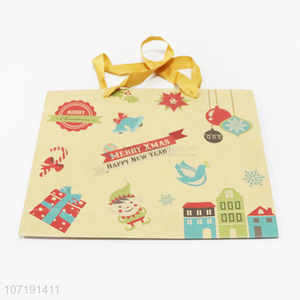 Hot Selling Merry Christmas Kraft Paper Gift Bag Gift Wrapping Bag