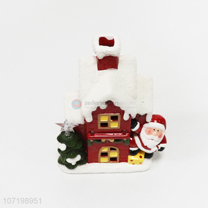 Hot selling Christmas ornaments ceramic Christmas house statuette ceramic figurines