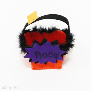 Contracted Design Eco-friendly Felt Candy Bags Halloween Basket For Children