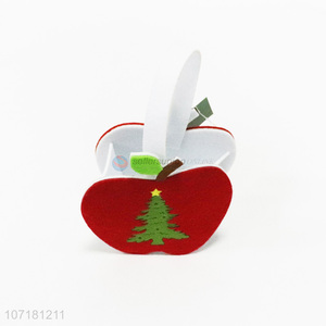 Hot Selling Promotional Gift Apple Design Felt Christmas Basket