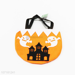 Cheap wholesale gift candy portable tote felt halloween bag