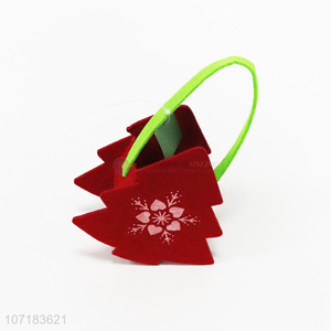 Contracted Design Mini Felt Christmas Baskets for Children Christmas Gift