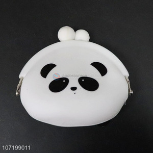 Hot selling cute panda design panda women silicone coin wallet coin purse