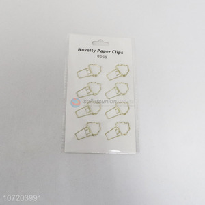 Wholesale 8 Pieces Metal Paper Clip Bookmarks