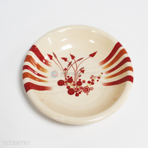 Low price custom logo printed round melamine plate melamine ware