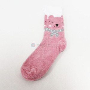 Hot products ladies cartoon animal knitted ankle socks crew socks