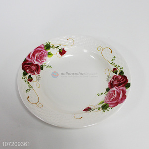 Competitive Price Flowers Pattern Household Melamine Plate