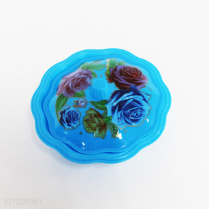 Cheap and good quality flower shape plastic bowl with lid