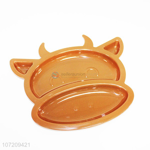 New selling promotion cute cartoon shape plastic plate