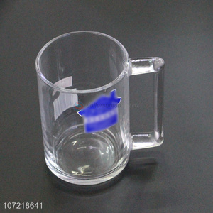 Hot Selling Reusable Transparent Tempered Glass Cup With Handle