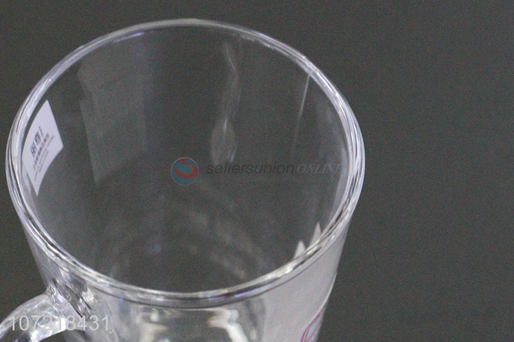 Wholesale Price Household Drinware Glass Cup With Handle