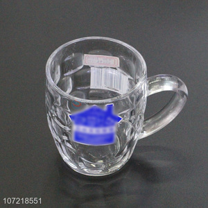 Unique Design Drinking Tableware Tempered Glass Cup With Handle