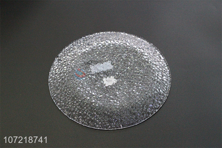 Wholesale Price Luxury Fashion Design Transparent Glass Plate