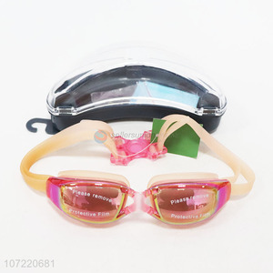 China supplier fashion soft silicone swimming goggles for adults